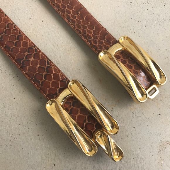 RITZ Women Belt Genuine Snake Skin Leather Ladies - Picture 8 of 8